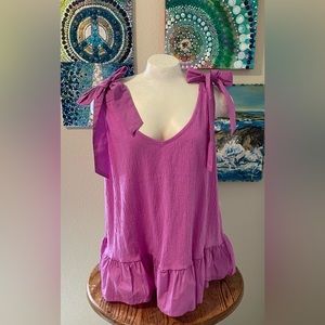 Plus Size Pink/Purple Top Size 1X